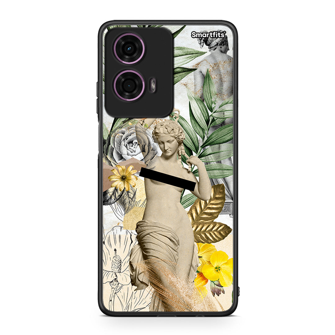 Motorola G24 Woman Statue θήκη από τη Smartfits με σχέδιο στο πίσω μέρος και μαύρο περίβλημα | Smartphone case with colorful back and black bezels by Smartfits