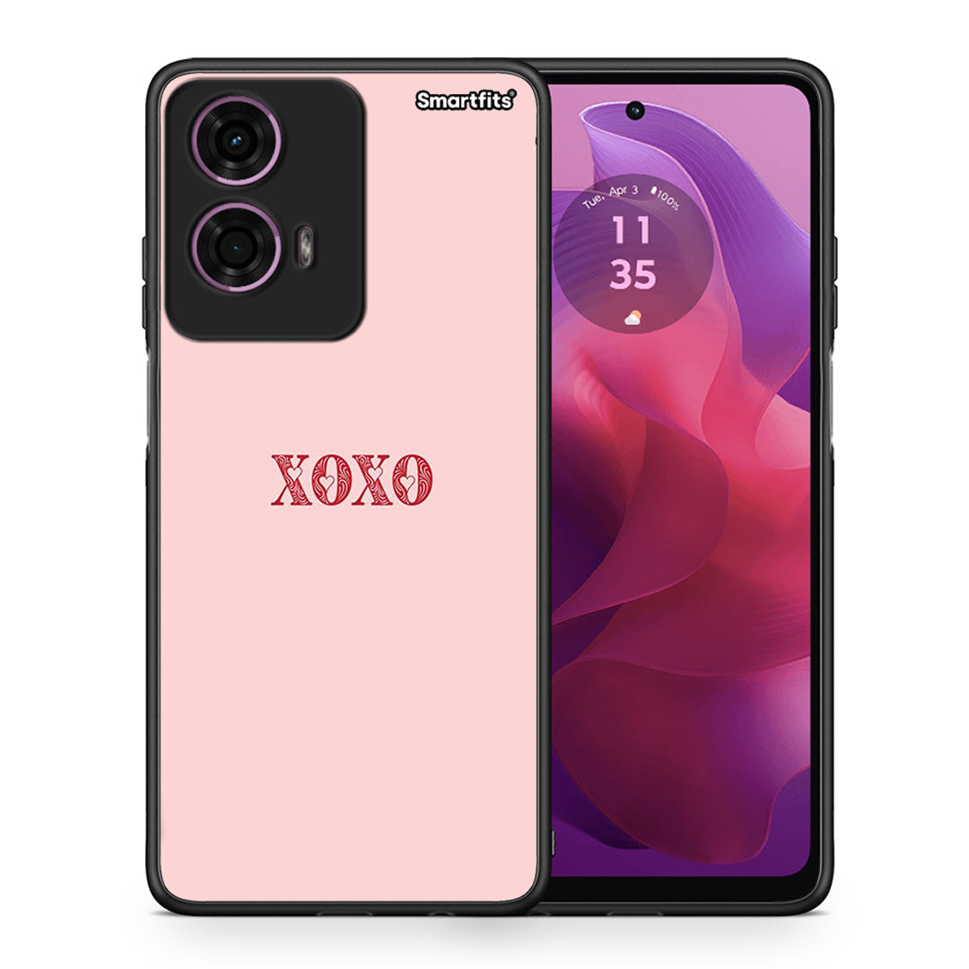 Θήκη Motorola G24 XOXO Love από τη Smartfits με σχέδιο στο πίσω μέρος και μαύρο περίβλημα | Motorola G24 XOXO Love case with colorful back and black bezels