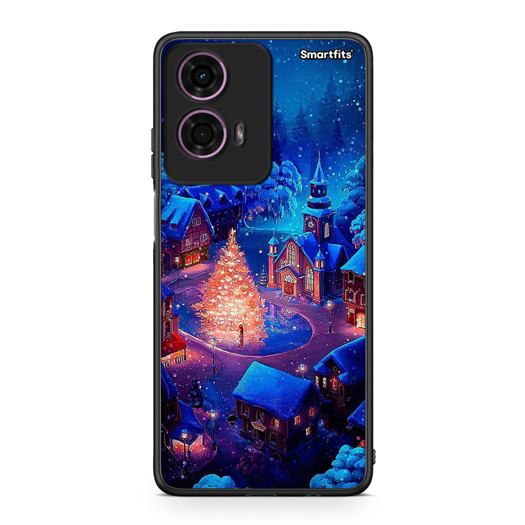 Motorola G24 Xmas Village θήκη από τη Smartfits με σχέδιο στο πίσω μέρος και μαύρο περίβλημα | Smartphone case with colorful back and black bezels by Smartfits