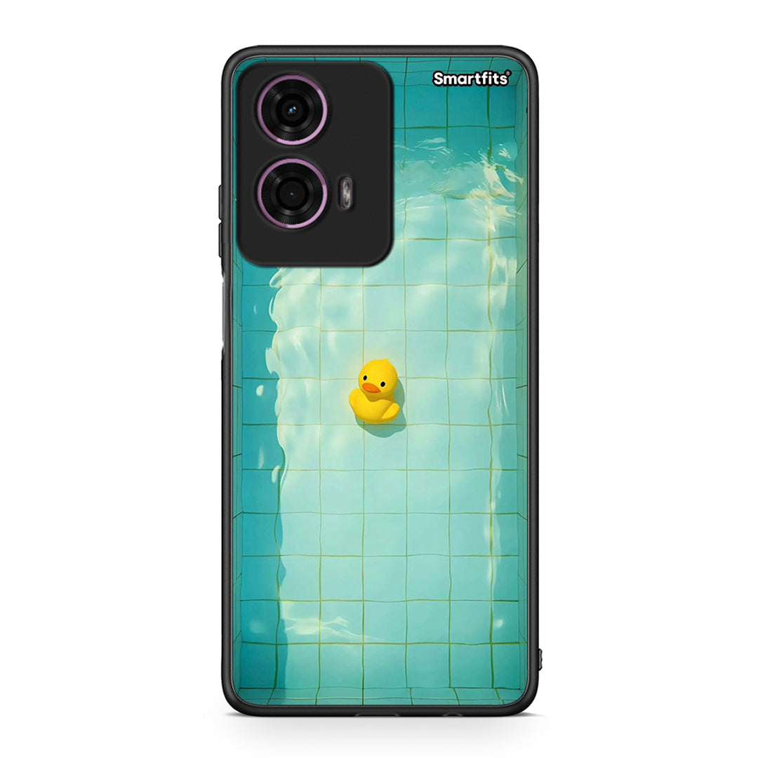 Motorola G24 Yellow Duck θήκη από τη Smartfits με σχέδιο στο πίσω μέρος και μαύρο περίβλημα | Smartphone case with colorful back and black bezels by Smartfits