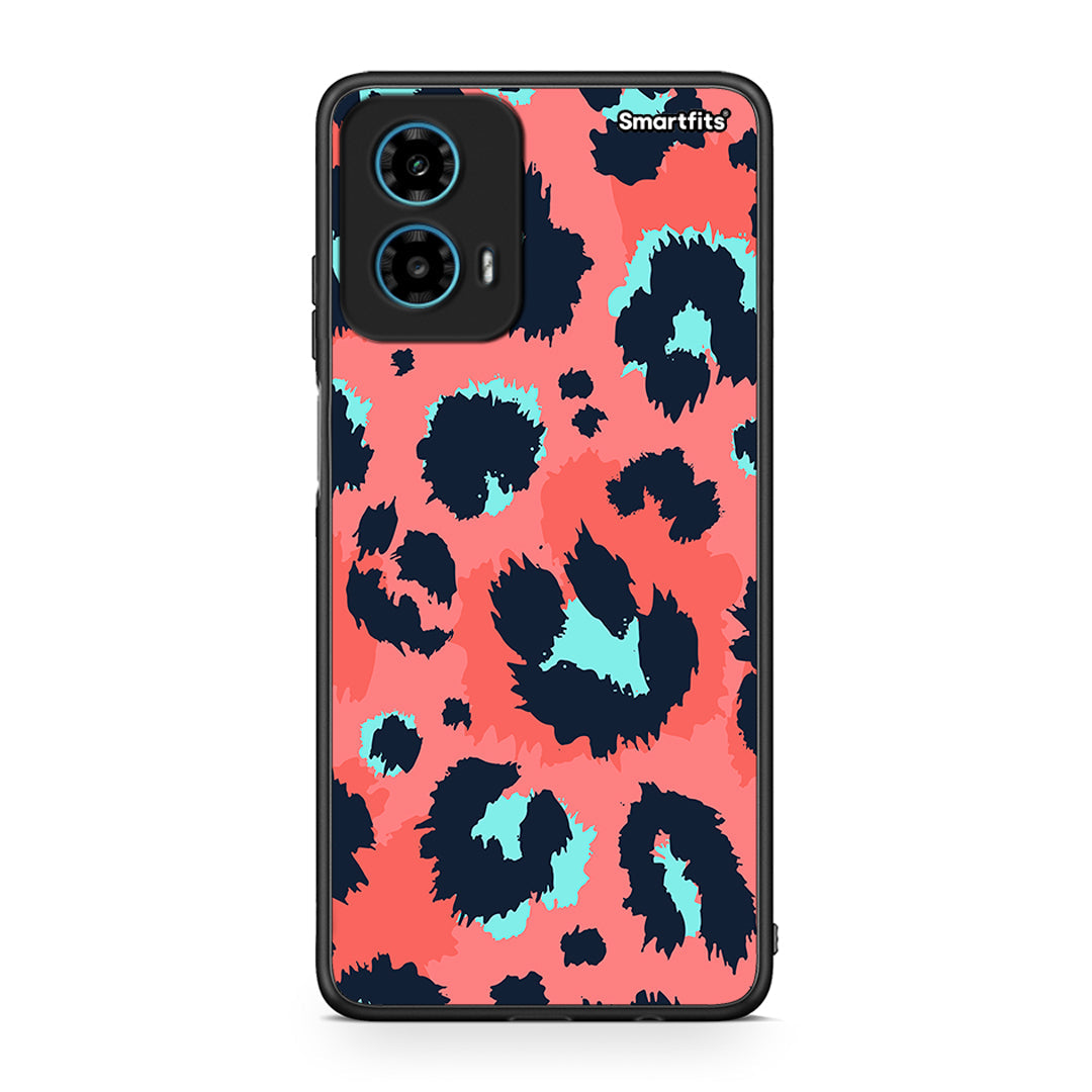 22 - Motorola G34 5G Pink Leopard Animal case, cover, bumper