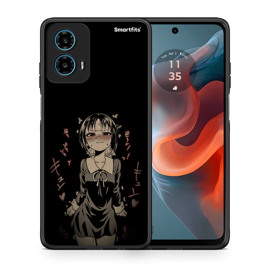 Θήκη Motorola G34 5G Anime Girl από τη Smartfits με σχέδιο στο πίσω μέρος και μαύρο περίβλημα | Motorola G34 5G Anime Girl case with colorful back and black bezels