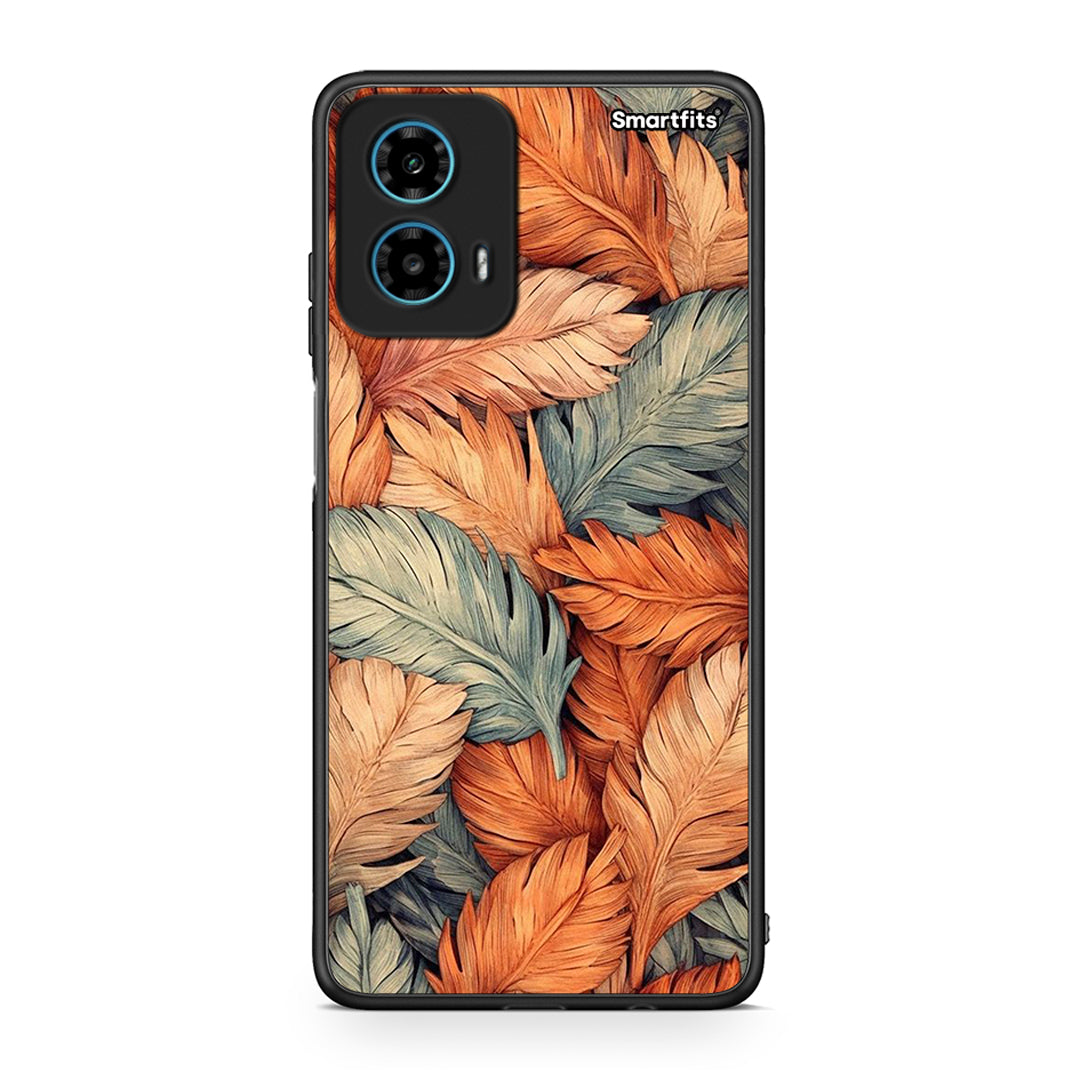 Motorola G34 5G Autumn Leaves Θήκη από τη Smartfits με σχέδιο στο πίσω μέρος και μαύρο περίβλημα | Smartphone case with colorful back and black bezels by Smartfits