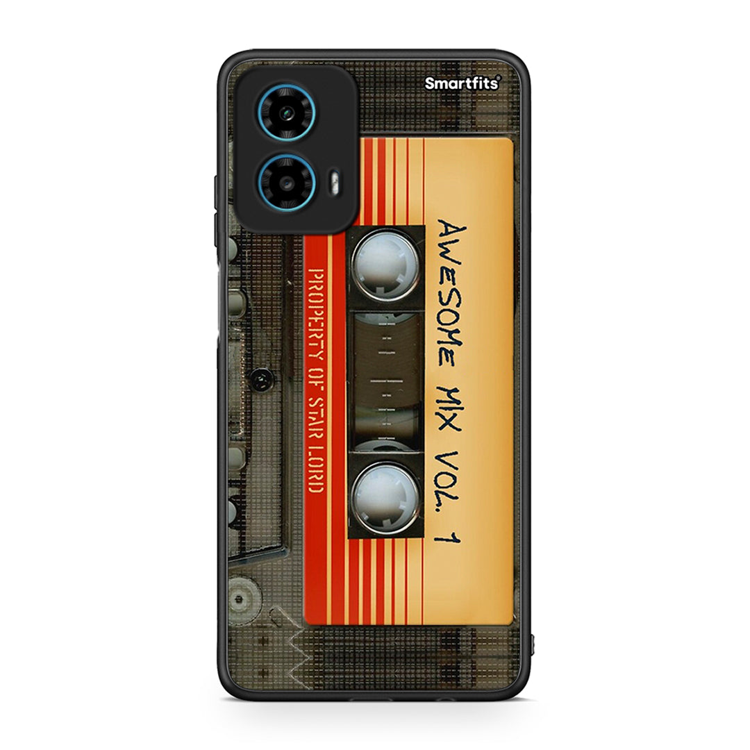 Motorola G34 5G Awesome Mix θήκη από τη Smartfits με σχέδιο στο πίσω μέρος και μαύρο περίβλημα | Smartphone case with colorful back and black bezels by Smartfits