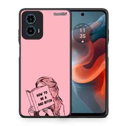 Θήκη Motorola G34 5G Bad Bitch από τη Smartfits με σχέδιο στο πίσω μέρος και μαύρο περίβλημα | Motorola G34 5G Bad Bitch case with colorful back and black bezels