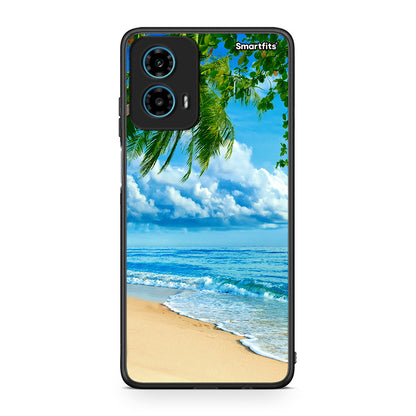 Motorola G34 5G Beautiful Beach θήκη από τη Smartfits με σχέδιο στο πίσω μέρος και μαύρο περίβλημα | Smartphone case with colorful back and black bezels by Smartfits