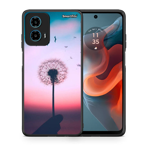 Θήκη Motorola G34 5G Wish Boho από τη Smartfits με σχέδιο στο πίσω μέρος και μαύρο περίβλημα | Motorola G34 5G Wish Boho case with colorful back and black bezels