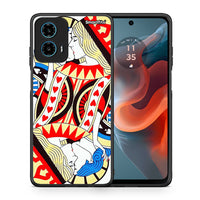 Thumbnail for Θήκη Motorola G34 5G Card Love από τη Smartfits με σχέδιο στο πίσω μέρος και μαύρο περίβλημα | Motorola G34 5G Card Love case with colorful back and black bezels