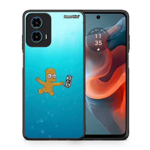 Θήκη Motorola G34 5G Chasing Money από τη Smartfits με σχέδιο στο πίσω μέρος και μαύρο περίβλημα | Motorola G34 5G Chasing Money case with colorful back and black bezels