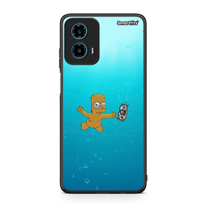 Motorola G34 5G Chasing Money θήκη από τη Smartfits με σχέδιο στο πίσω μέρος και μαύρο περίβλημα | Smartphone case with colorful back and black bezels by Smartfits