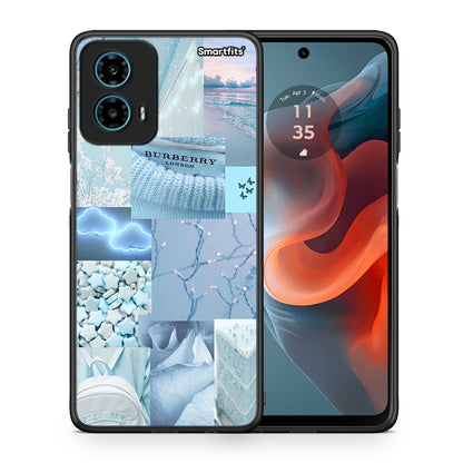 Θήκη Motorola G34 5G Ciel Aesthetic Collage από τη Smartfits με σχέδιο στο πίσω μέρος και μαύρο περίβλημα | Motorola G34 5G Ciel Aesthetic Collage case with colorful back and black bezels