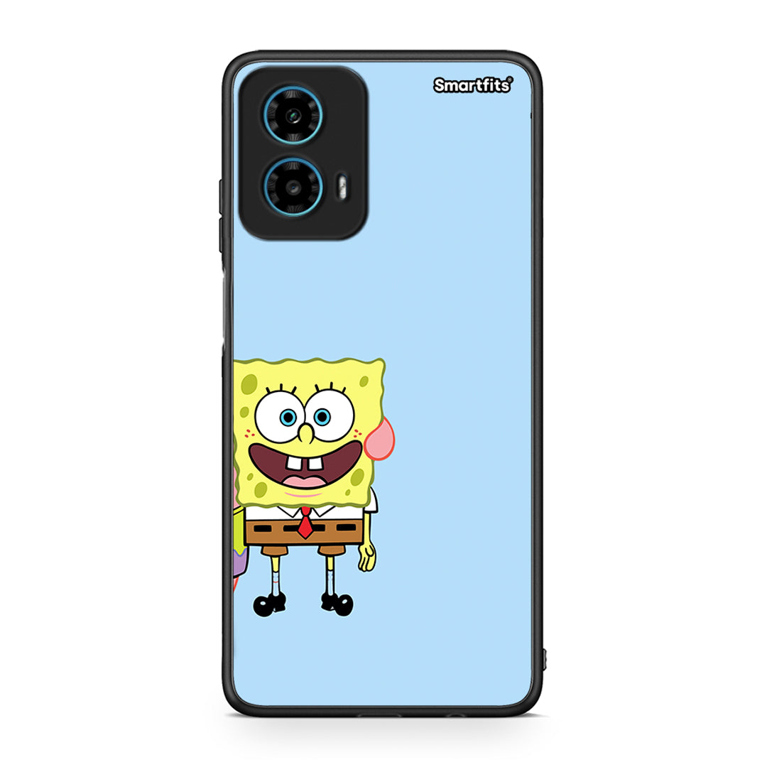 Motorola G34 5G Friends Bob θήκη από τη Smartfits με σχέδιο στο πίσω μέρος και μαύρο περίβλημα | Smartphone case with colorful back and black bezels by Smartfits