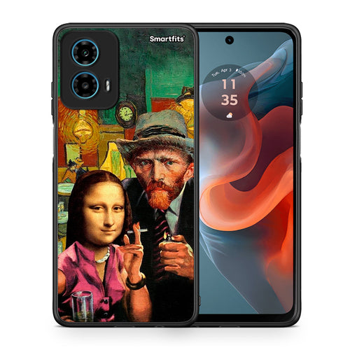 Θήκη Motorola G34 5G Funny Art από τη Smartfits με σχέδιο στο πίσω μέρος και μαύρο περίβλημα | Motorola G34 5G Funny Art case with colorful back and black bezels