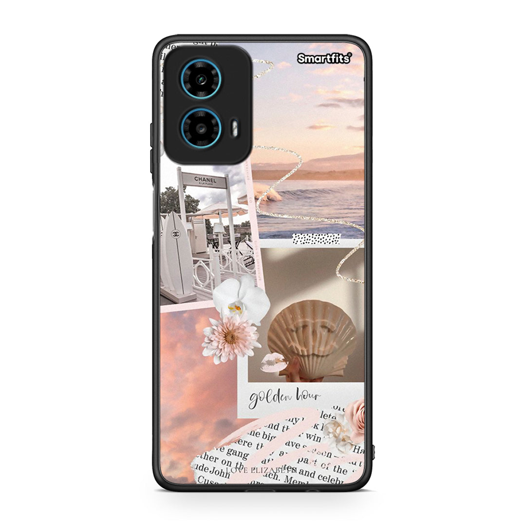 Motorola G34 5G Golden Hour Θήκη Αγίου Βαλεντίνου από τη Smartfits με σχέδιο στο πίσω μέρος και μαύρο περίβλημα | Smartphone case with colorful back and black bezels by Smartfits