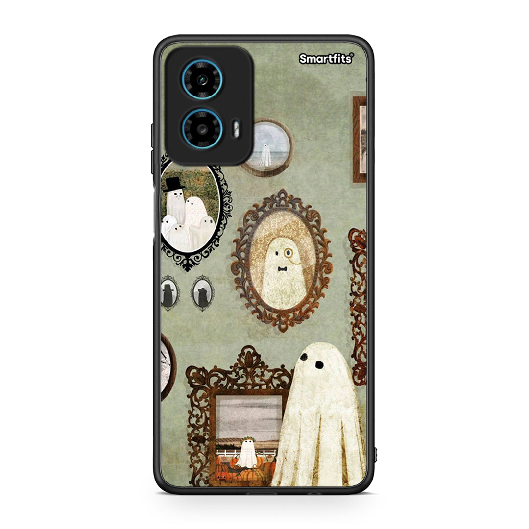 Motorola G34 5G Halloween Ghost Season Θήκη από τη Smartfits με σχέδιο στο πίσω μέρος και μαύρο περίβλημα | Smartphone case with colorful back and black bezels by Smartfits