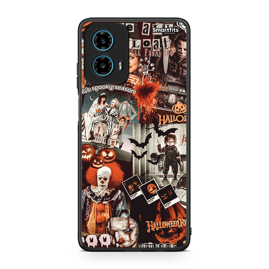Motorola G34 5G Halloween Spooky Season Θήκη από τη Smartfits με σχέδιο στο πίσω μέρος και μαύρο περίβλημα | Smartphone case with colorful back and black bezels by Smartfits