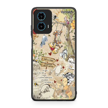 Motorola G34 5G Happy Friends θήκη από τη Smartfits με σχέδιο στο πίσω μέρος και μαύρο περίβλημα | Smartphone case with colorful back and black bezels by Smartfits