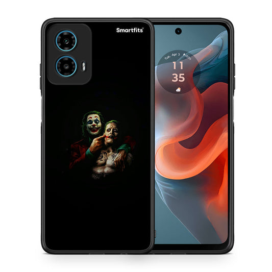 Θήκη Motorola G34 5G Clown Hero από τη Smartfits με σχέδιο στο πίσω μέρος και μαύρο περίβλημα | Motorola G34 5G Clown Hero case with colorful back and black bezels