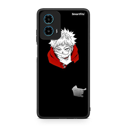 Motorola G34 5G Itadori Anime θήκη από τη Smartfits με σχέδιο στο πίσω μέρος και μαύρο περίβλημα | Smartphone case with colorful back and black bezels by Smartfits