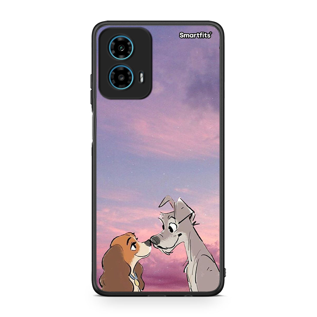 Motorola G34 5G Lady And Tramp θήκη από τη Smartfits με σχέδιο στο πίσω μέρος και μαύρο περίβλημα | Smartphone case with colorful back and black bezels by Smartfits