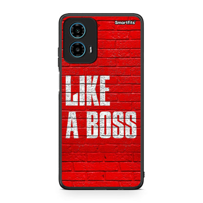 Motorola G34 5G Like A Boss θήκη από τη Smartfits με σχέδιο στο πίσω μέρος και μαύρο περίβλημα | Smartphone case with colorful back and black bezels by Smartfits