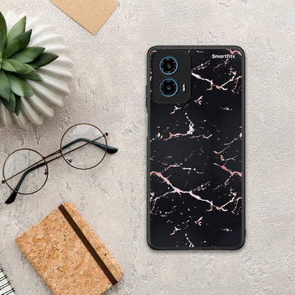 Marble Black Rosegold - Motorola G34 5G θήκη