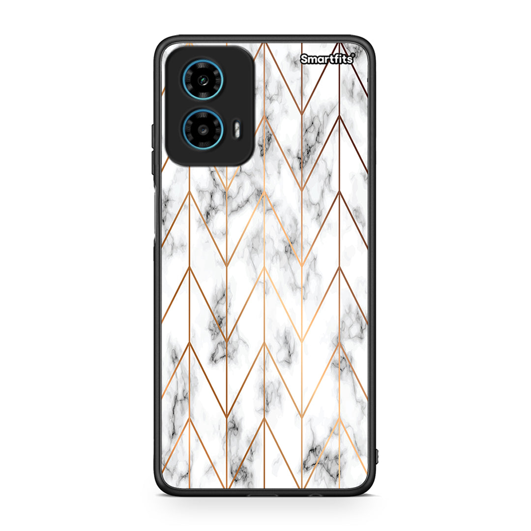 44 - Motorola G34 5G Gold Geometric Marble case, cover, bumper