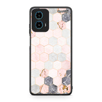 Thumbnail for 4 - Motorola G34 5G Hexagon Pink Marble case, cover, bumper