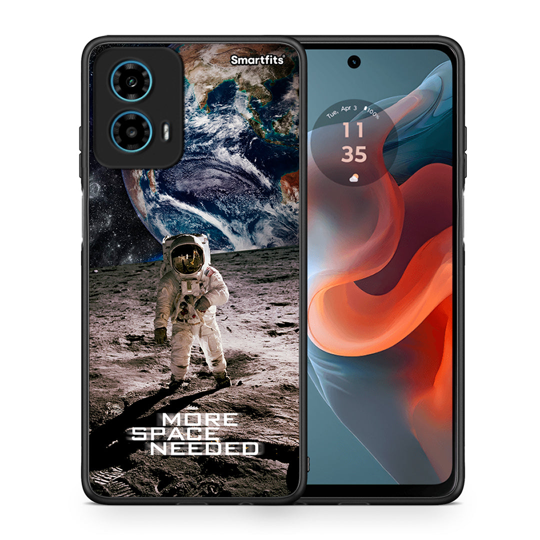 Θήκη Motorola G34 5G More Space από τη Smartfits με σχέδιο στο πίσω μέρος και μαύρο περίβλημα | Motorola G34 5G More Space case with colorful back and black bezels