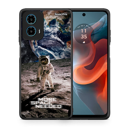Θήκη Motorola G34 5G More Space από τη Smartfits με σχέδιο στο πίσω μέρος και μαύρο περίβλημα | Motorola G34 5G More Space case with colorful back and black bezels