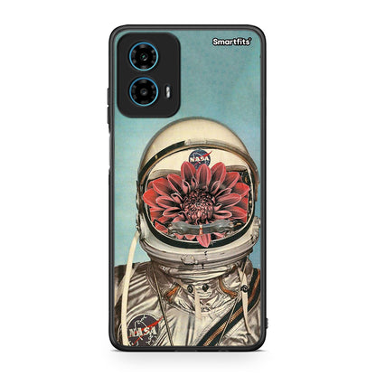 Motorola G34 5G Nasa Bloom θήκη από τη Smartfits με σχέδιο στο πίσω μέρος και μαύρο περίβλημα | Smartphone case with colorful back and black bezels by Smartfits