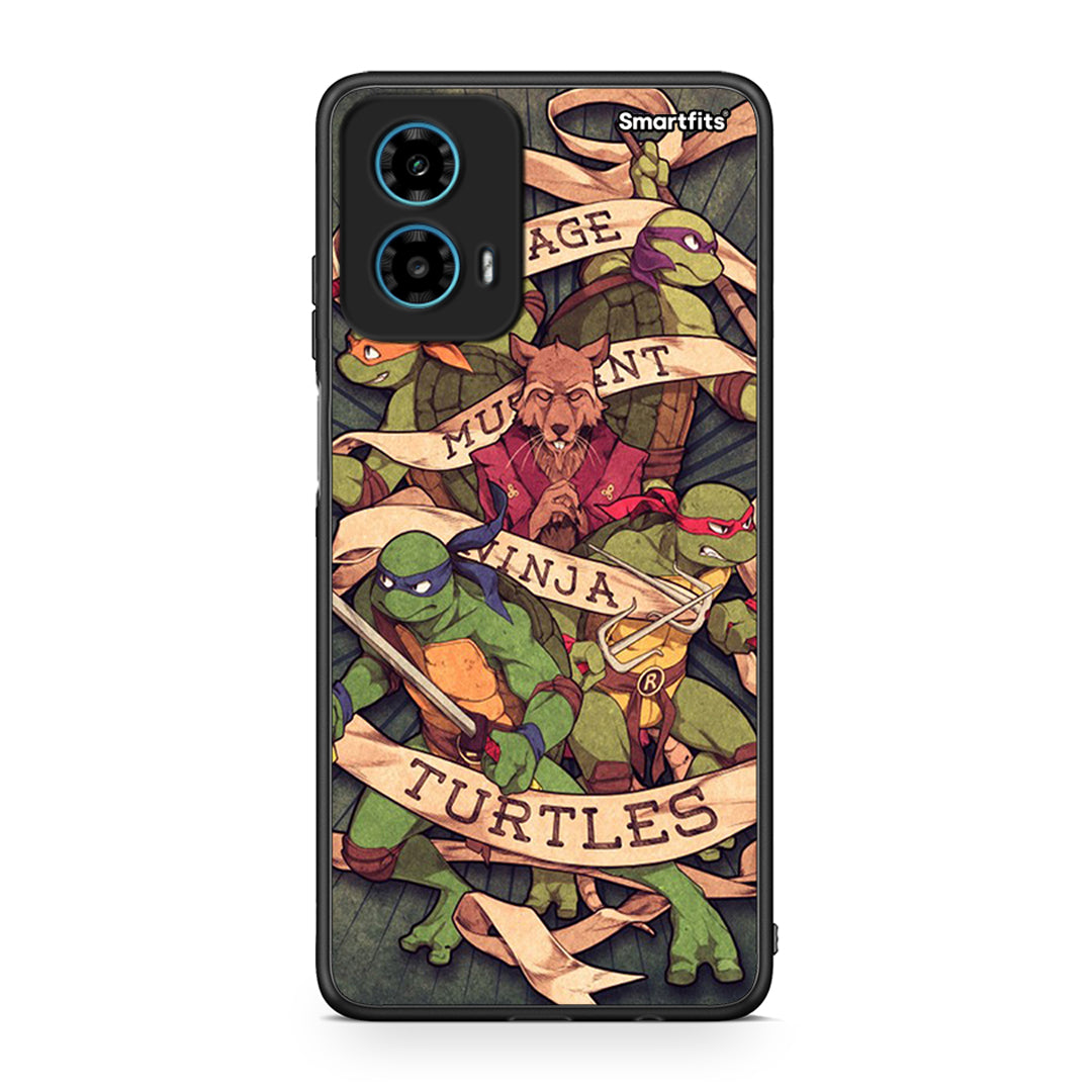 Motorola G34 5G Ninja Turtles θήκη από τη Smartfits με σχέδιο στο πίσω μέρος και μαύρο περίβλημα | Smartphone case with colorful back and black bezels by Smartfits