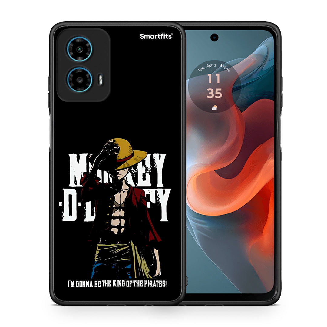 Θήκη Motorola G34 5G Pirate King από τη Smartfits με σχέδιο στο πίσω μέρος και μαύρο περίβλημα | Motorola G34 5G Pirate King case with colorful back and black bezels