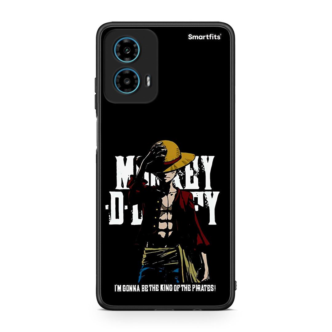 Motorola G34 5G Pirate King θήκη από τη Smartfits με σχέδιο στο πίσω μέρος και μαύρο περίβλημα | Smartphone case with colorful back and black bezels by Smartfits