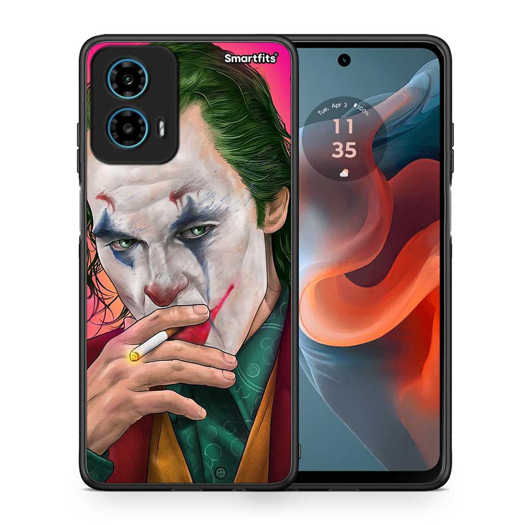 Θήκη Motorola G34 5G JokesOnU PopArt από τη Smartfits με σχέδιο στο πίσω μέρος και μαύρο περίβλημα | Motorola G34 5G JokesOnU PopArt case with colorful back and black bezels