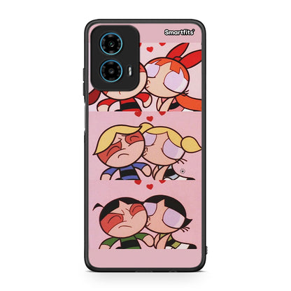 Motorola G34 5G Puff Love Θήκη Αγίου Βαλεντίνου από τη Smartfits με σχέδιο στο πίσω μέρος και μαύρο περίβλημα | Smartphone case with colorful back and black bezels by Smartfits