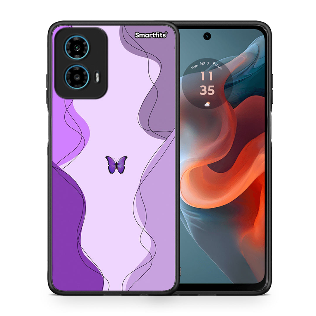 Purple Mariposa - Motorola G34 5G θήκη