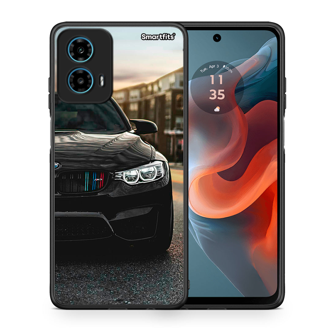 Θήκη Motorola G34 5G M3 Racing από τη Smartfits με σχέδιο στο πίσω μέρος και μαύρο περίβλημα | Motorola G34 5G M3 Racing case with colorful back and black bezels