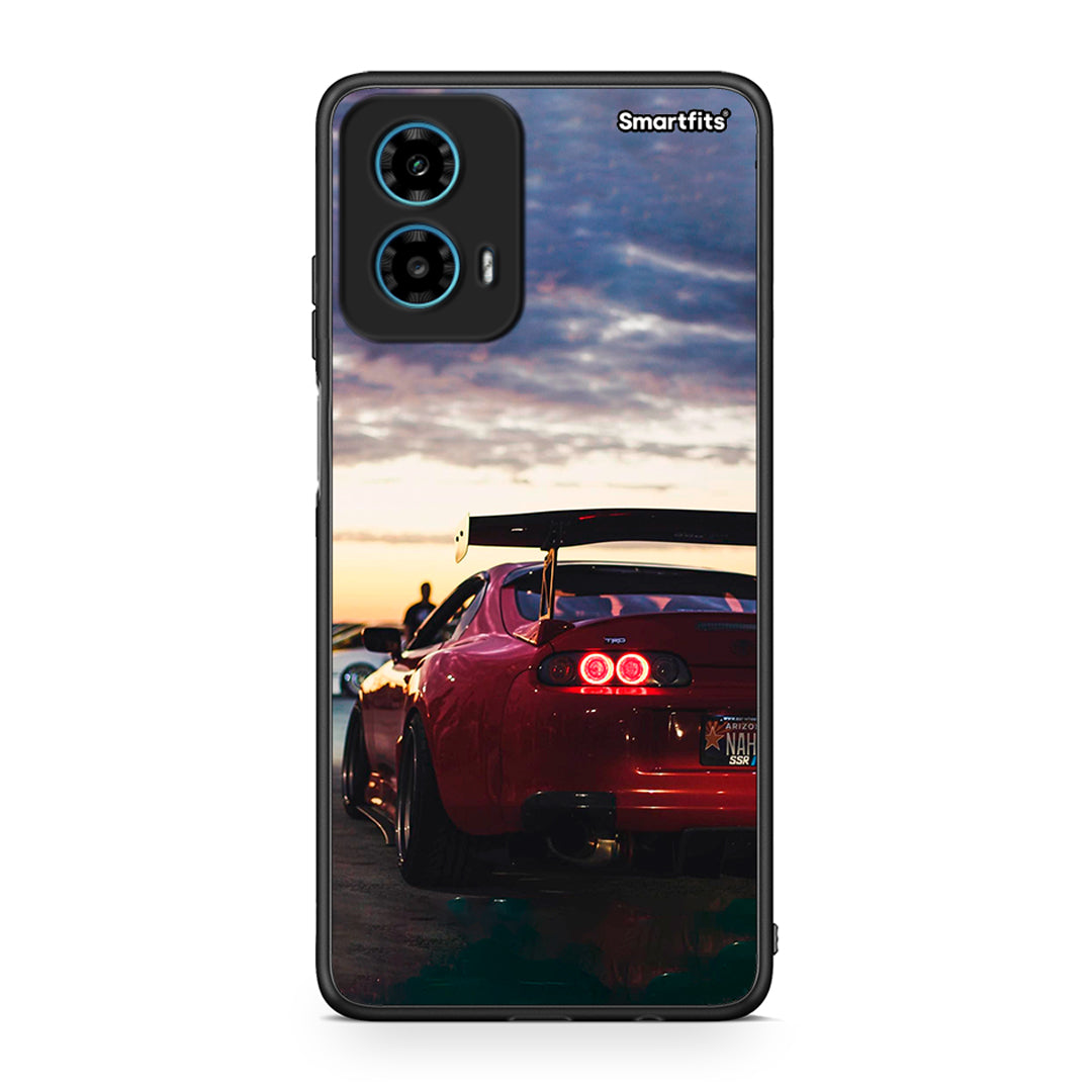 Motorola G34 5G Racing Supra θήκη από τη Smartfits με σχέδιο στο πίσω μέρος και μαύρο περίβλημα | Smartphone case with colorful back and black bezels by Smartfits