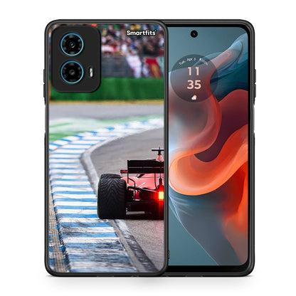 Θήκη Motorola G34 5G Racing Vibes από τη Smartfits με σχέδιο στο πίσω μέρος και μαύρο περίβλημα | Motorola G34 5G Racing Vibes case with colorful back and black bezels
