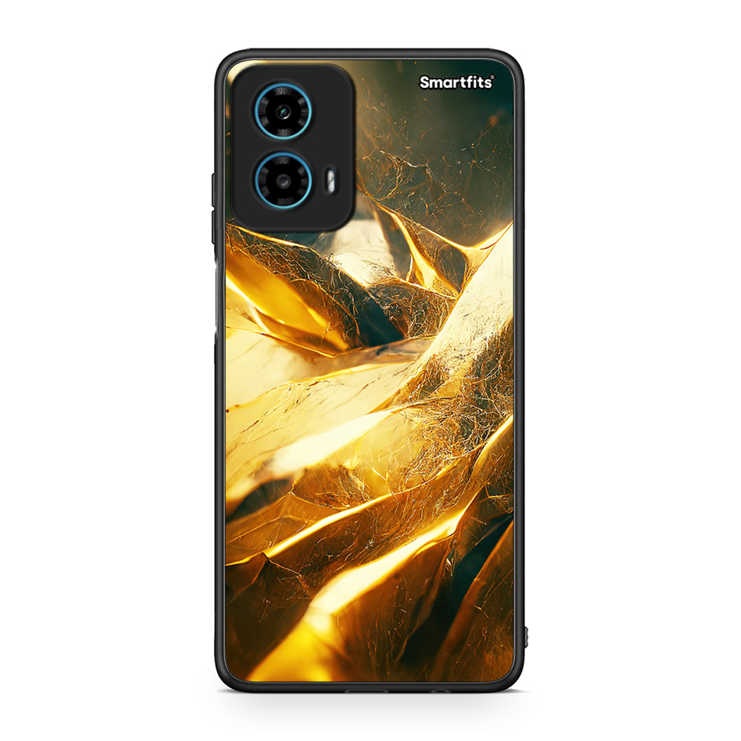 Motorola G34 5G Real Gold θήκη από τη Smartfits με σχέδιο στο πίσω μέρος και μαύρο περίβλημα | Smartphone case with colorful back and black bezels by Smartfits