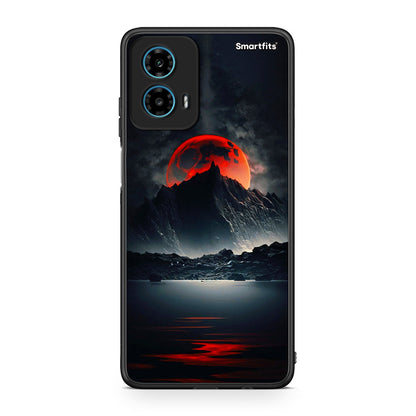 Motorola G34 5G Red Full Moon θήκη από τη Smartfits με σχέδιο στο πίσω μέρος και μαύρο περίβλημα | Smartphone case with colorful back and black bezels by Smartfits