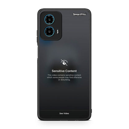 Motorola G34 5G Sensitive Content θήκη από τη Smartfits με σχέδιο στο πίσω μέρος και μαύρο περίβλημα | Smartphone case with colorful back and black bezels by Smartfits