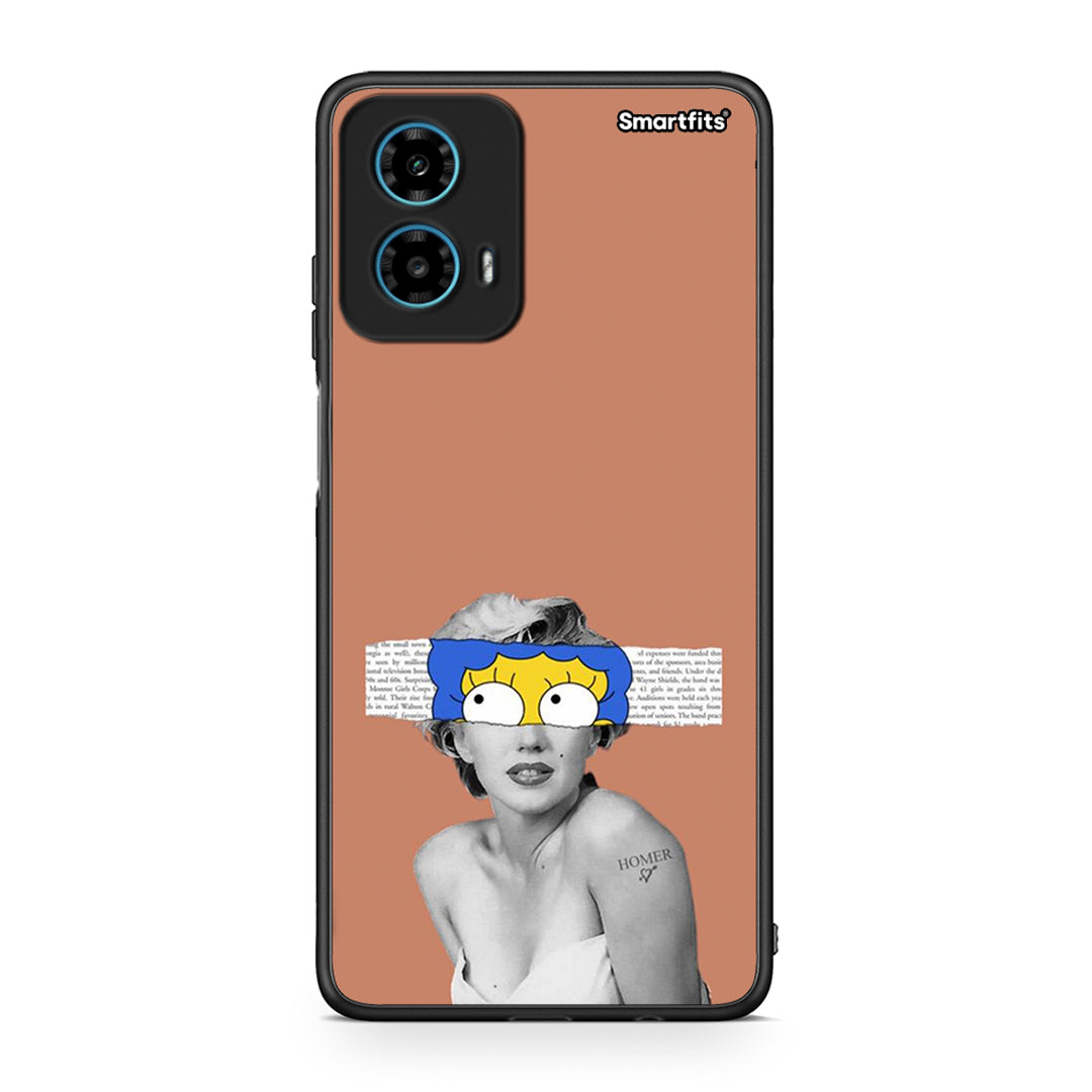 Motorola G34 5G Sim Merilyn θήκη από τη Smartfits με σχέδιο στο πίσω μέρος και μαύρο περίβλημα | Smartphone case with colorful back and black bezels by Smartfits