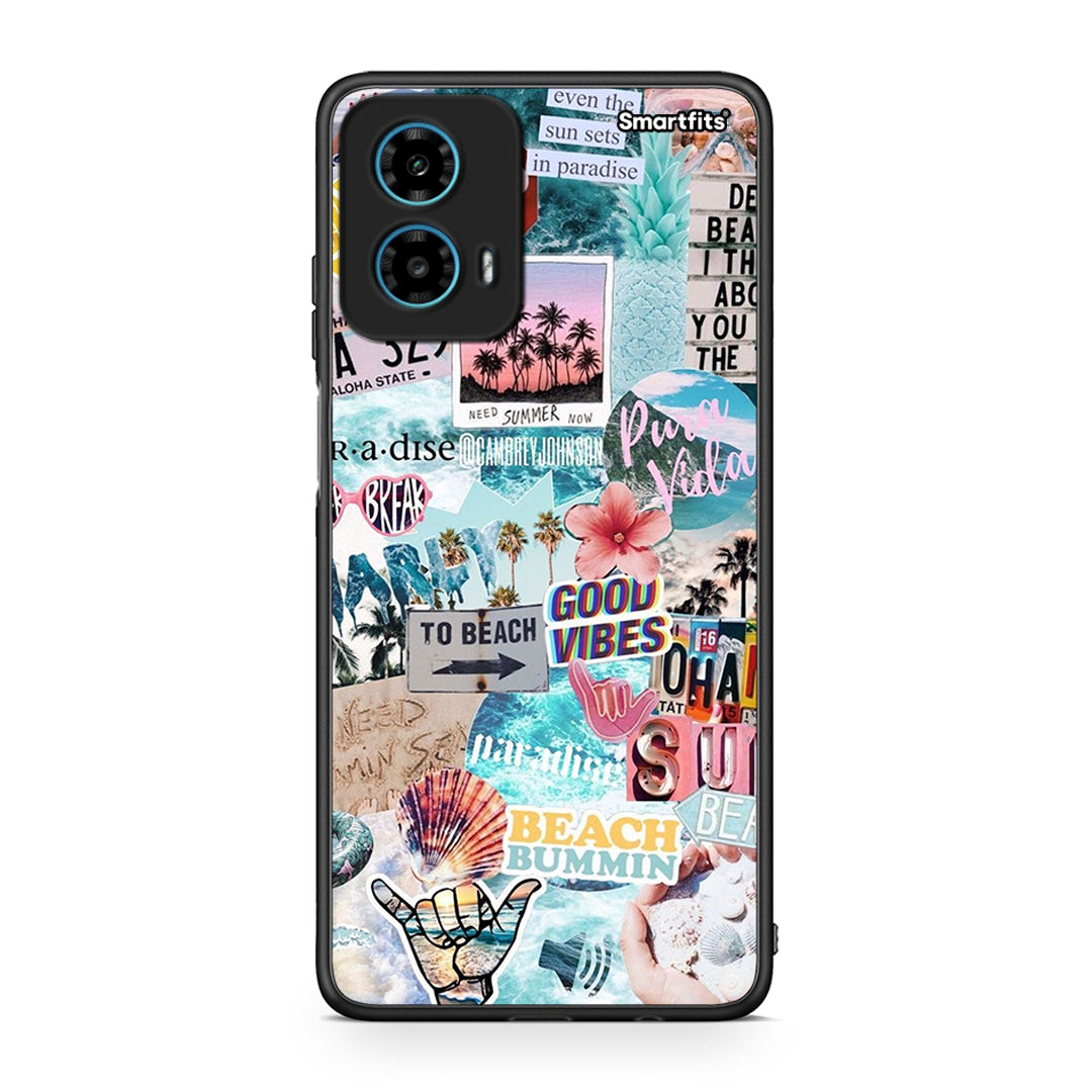Motorola G34 5G Summer Vibes Θήκη από τη Smartfits με σχέδιο στο πίσω μέρος και μαύρο περίβλημα | Smartphone case with colorful back and black bezels by Smartfits