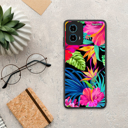 Tropical Flowers - Motorola G34 5G θήκη