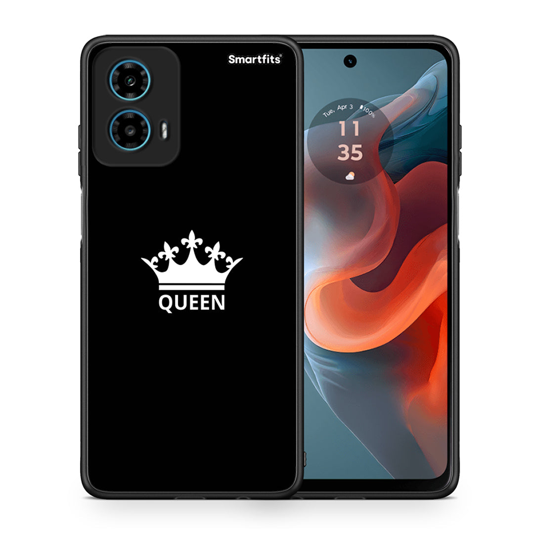 Θήκη Motorola G34 5G Queen Valentine από τη Smartfits με σχέδιο στο πίσω μέρος και μαύρο περίβλημα | Motorola G34 5G Queen Valentine case with colorful back and black bezels