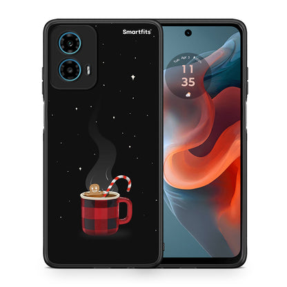 Θήκη Motorola G34 5G Xmas Bathing από τη Smartfits με σχέδιο στο πίσω μέρος και μαύρο περίβλημα | Motorola G34 5G Xmas Bathing case with colorful back and black bezels