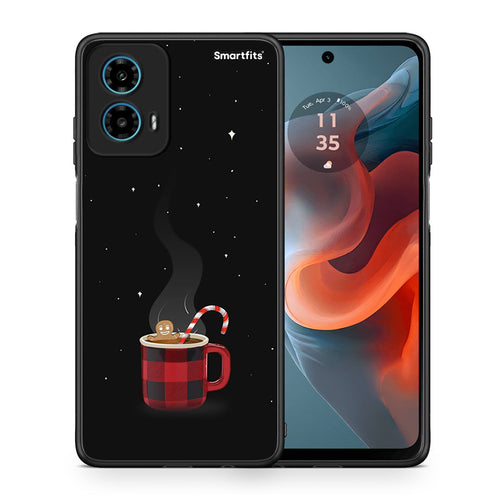 Θήκη Motorola G34 5G Xmas Bathing από τη Smartfits με σχέδιο στο πίσω μέρος και μαύρο περίβλημα | Motorola G34 5G Xmas Bathing case with colorful back and black bezels