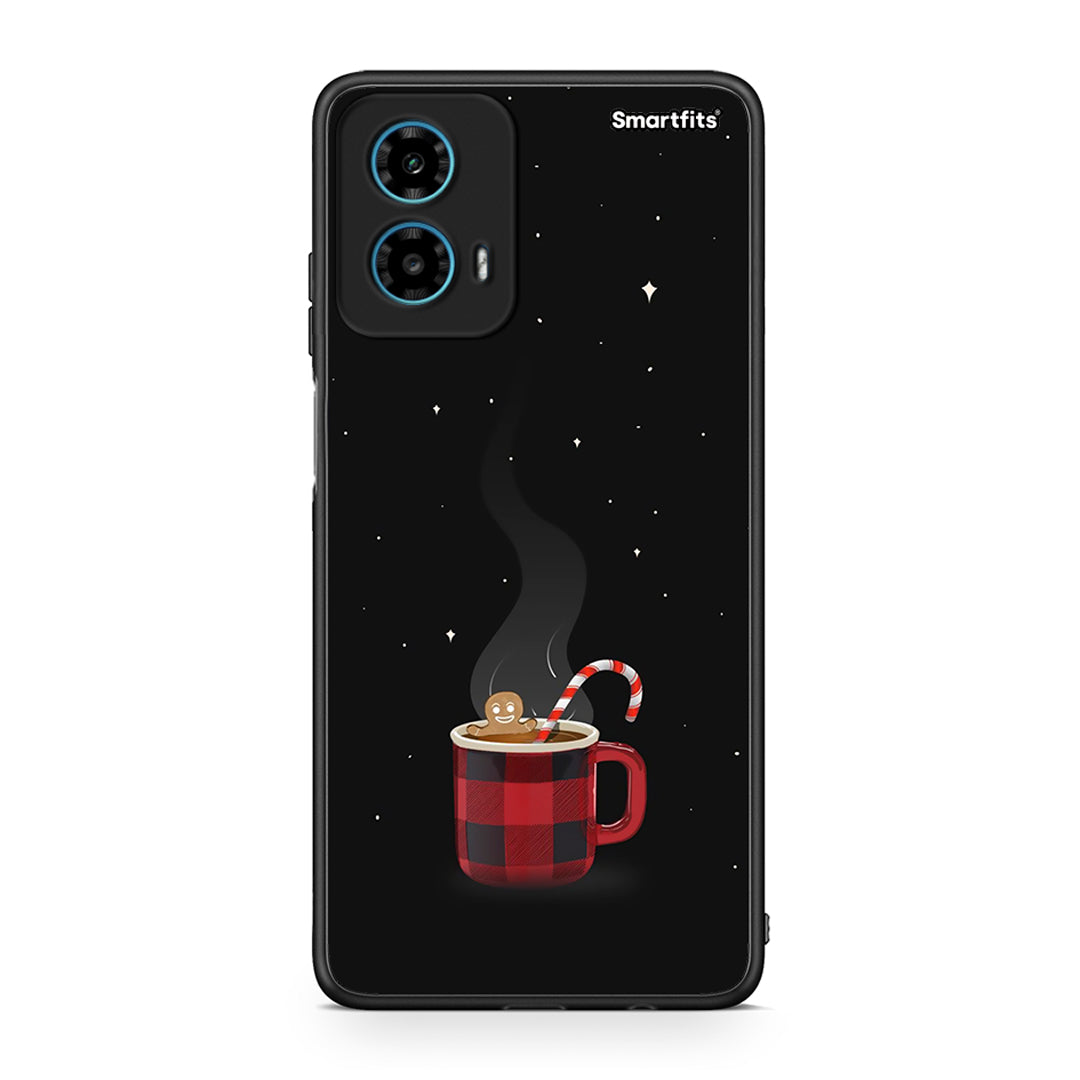 Motorola G34 5G Xmas Bathing θήκη από τη Smartfits με σχέδιο στο πίσω μέρος και μαύρο περίβλημα | Smartphone case with colorful back and black bezels by Smartfits